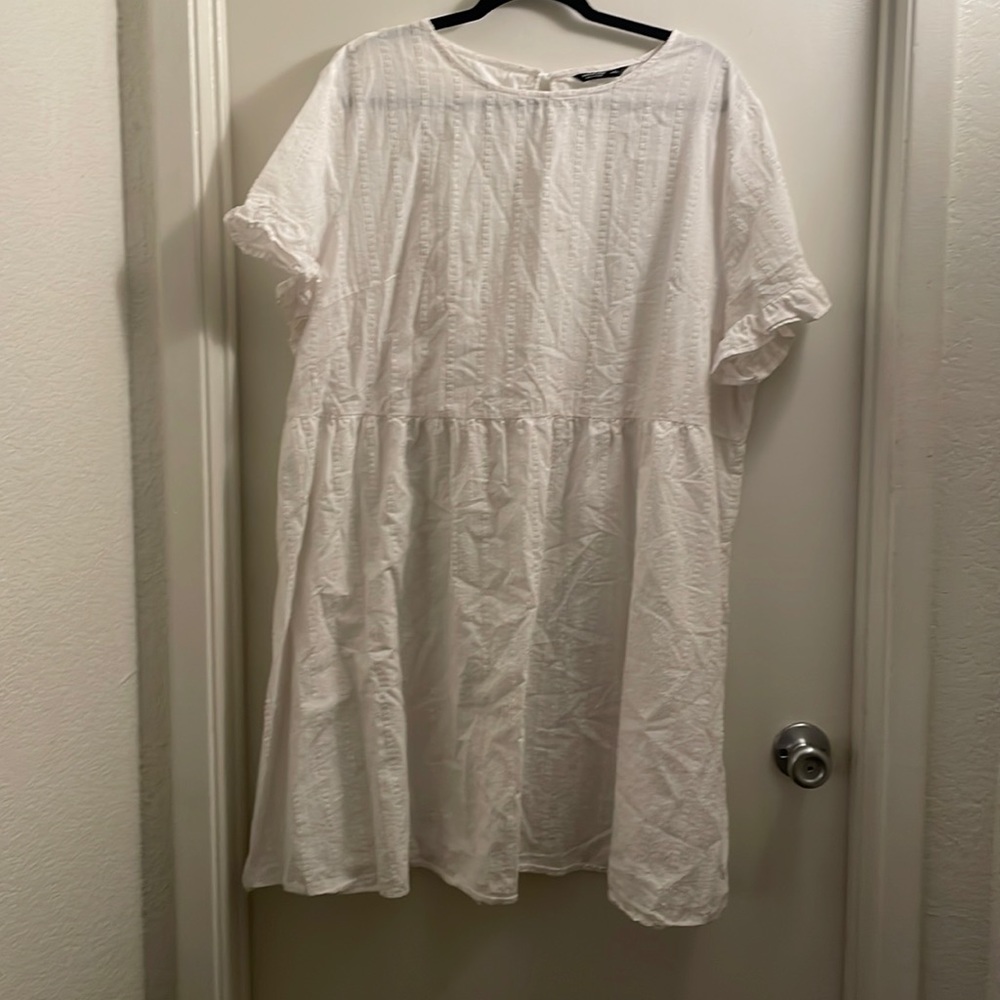 White Ruffle Dress